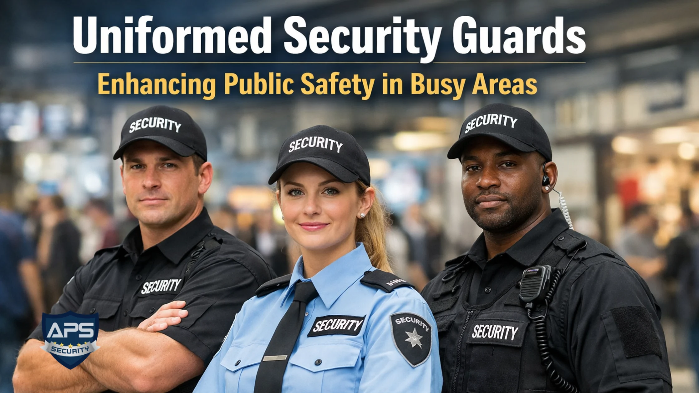 Uniformed Security Guards Enhancing Public Safety in Busy Areas